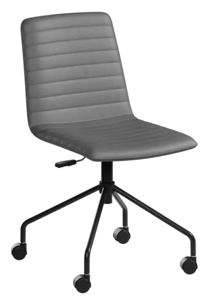 ARCA MOVE BLACK, židle kancelářská, ekologická kůže šedá